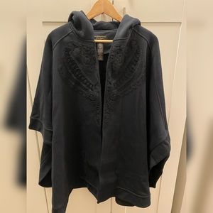Burberry Lace-Trim Hooded Poncho